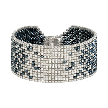 Brazalete Telar Plata Medio Difuminado Acerina
